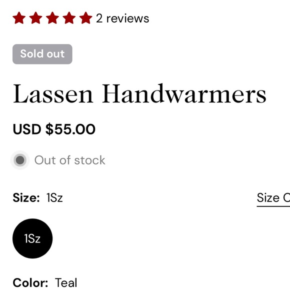 Adorable NWT knit Lassen Beanie & Handwarmers Set in Teal - SOLD OUT ONLINE - Picture 10 of 11